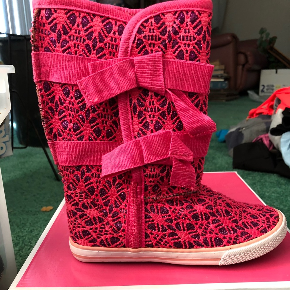 Adorable pink boots